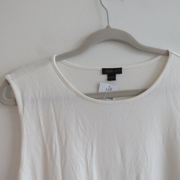 J. JILL Wearever Collection Sleeveless Tunic Tank Top in Cream Travel Size L NWT - Picture 4 of 11